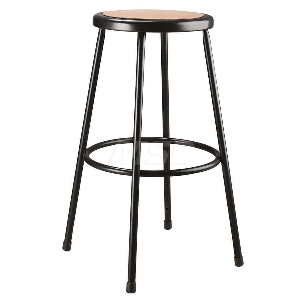 Stationary Stools; Type: Fixed Height Stool; Base Type: Steel; Width (Inch): 14; Depth (Inch): 14; Seat Material: Hardboard; Color: Black; Seat Type: Round; Minimum Height: 30