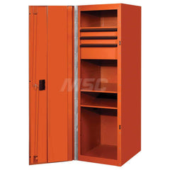 Bases & Risers & Add-Ons; Type: Side Locker; For Use With: RX722519RCORBK; RX722501HCORBK; Width (Inch): 64; Depth (Inch): 28; Number Of Drawers: 3.000; Height (Inch): 24; For Use With: RX722519RCORBK; RX722501HCORBK; Color: Trim Black; Cabinet Orange; Nu