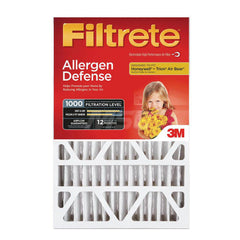 Pleated Air Filter: 16 x 25 x 4″, MERV 11, 50 to 60% Efficiency Polypropylene