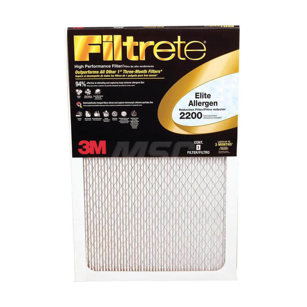 Pleated Air Filter: 16 x 25 x 1″, MERV 13, 96% Efficiency Polypropylene