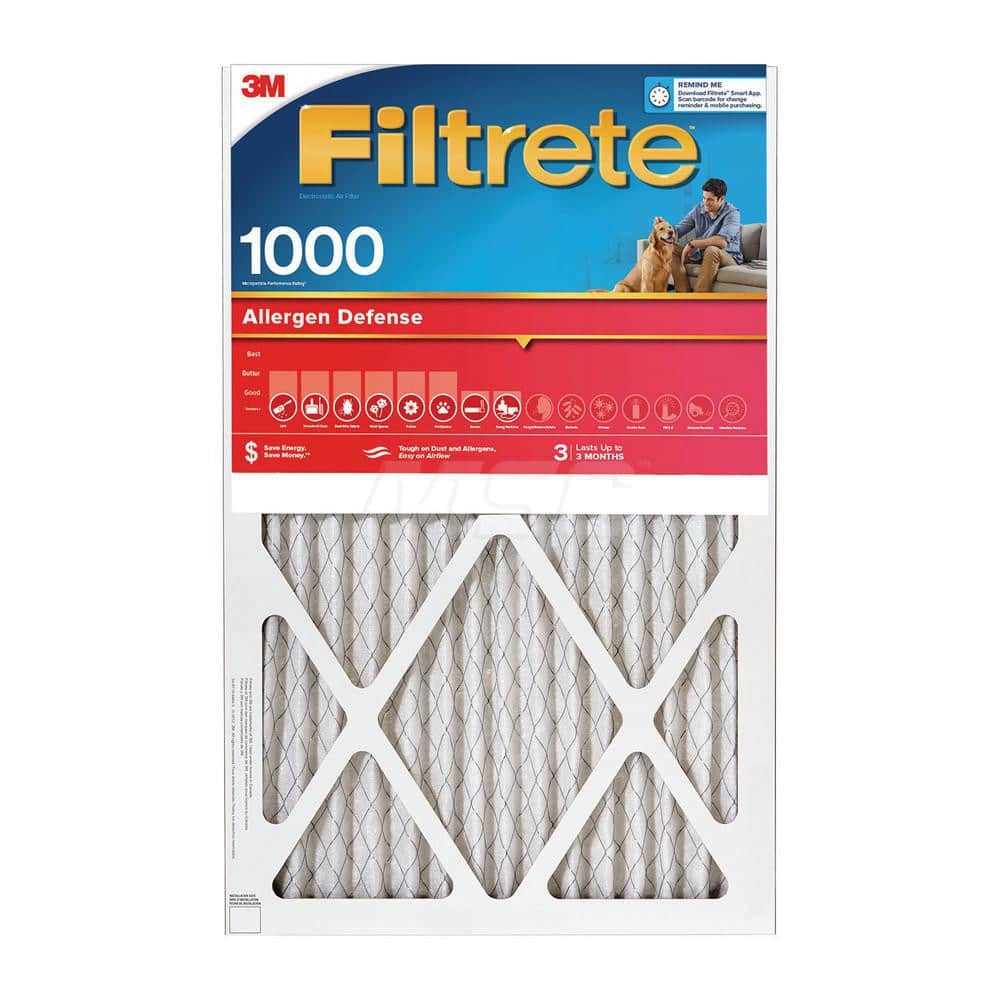 Pleated Air Filter: 20 x 20 x 1″, MERV 11, 88% Efficiency Polypropylene