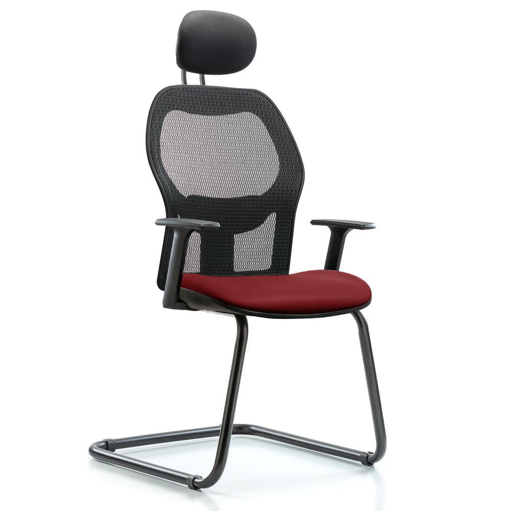 Guest & Lobby Chairs & Sofas; Type: Guest; Base Type: Sled Base; Width (Inch): 24-1/2; Depth (Inch): 19; Seat Material: Vinyl; Frame Color: Black; Color: Borscht; Overall Height (Inch): 39-1/2