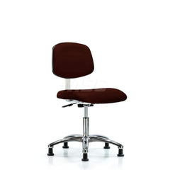 Task Chair: Vinyl, Burgundy