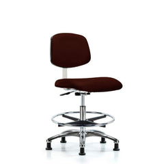 Task Chair: Vinyl, Burgundy