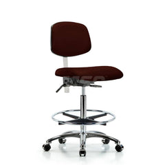 Task Chair: Vinyl, Burgundy