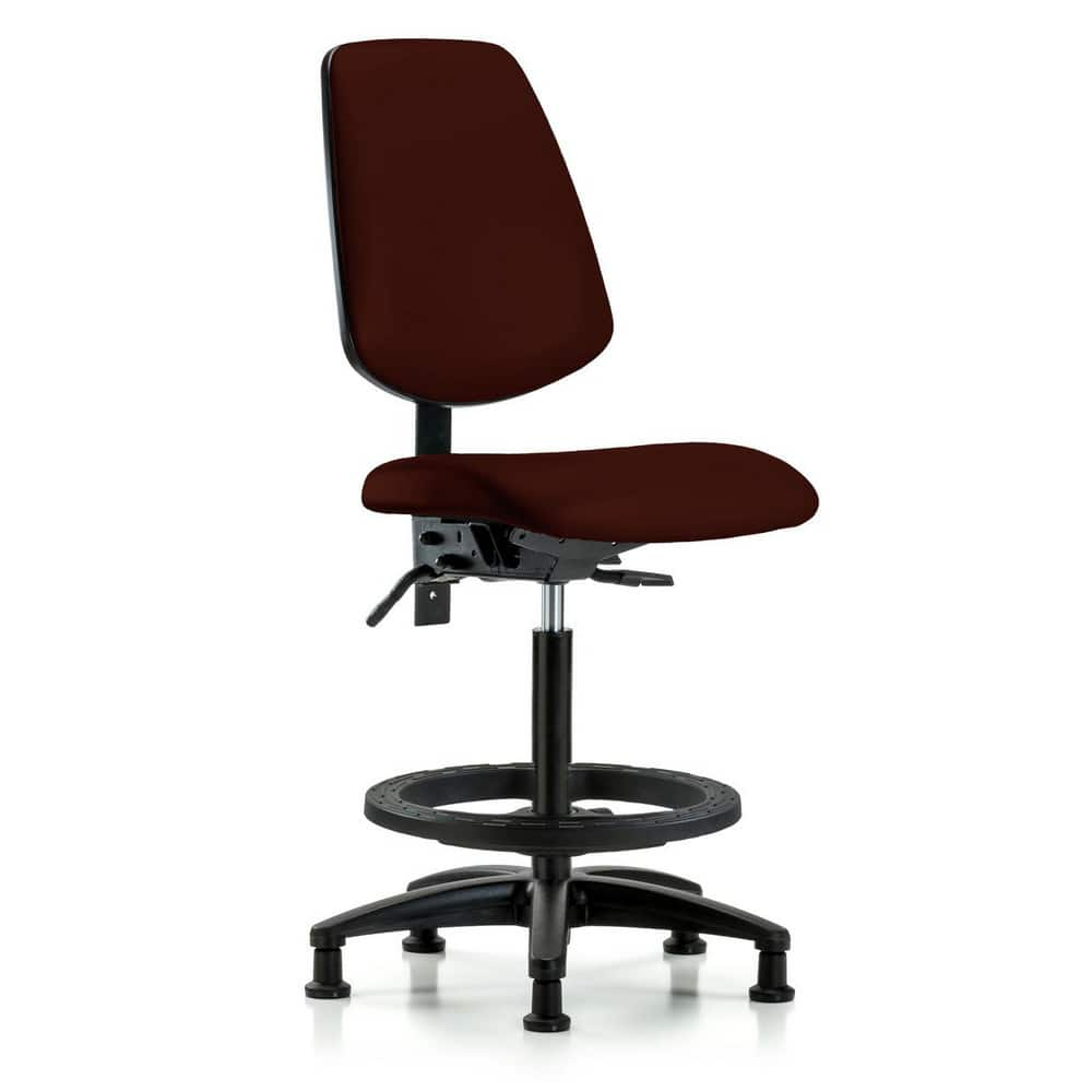 Task Chair: Vinyl, Burgundy