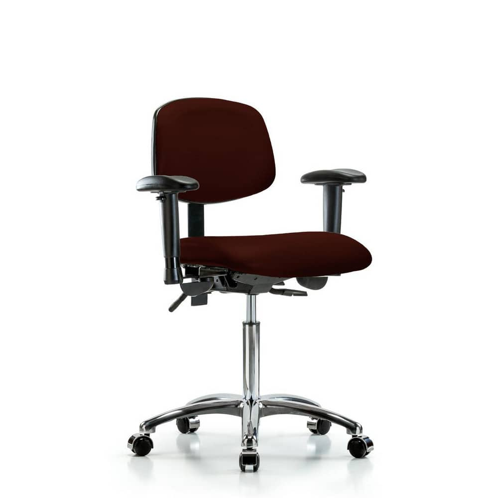 Task Chair: Vinyl, Burgundy