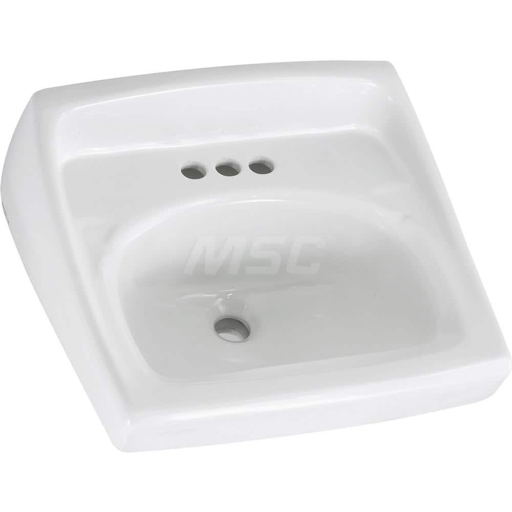 Sinks; Type: Wall-Hung Sink; Outside Length: 18-1/4; Outside Width: 20-1/2; Outside Height: 12-1/8; Inside Length: 10; Inside Width: 15; Depth (Inch): 6-1/2; Number of Compartments: 1.000; Includes Items: Wall-Hung Sink; Wall Hanger; Material: Vitreous Ch