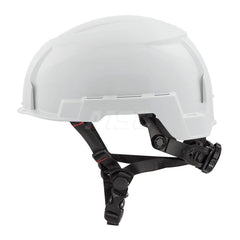Hard Hat: Impact Resistant, Climbing, Class E, 2-Point Suspension White, Polyethylene