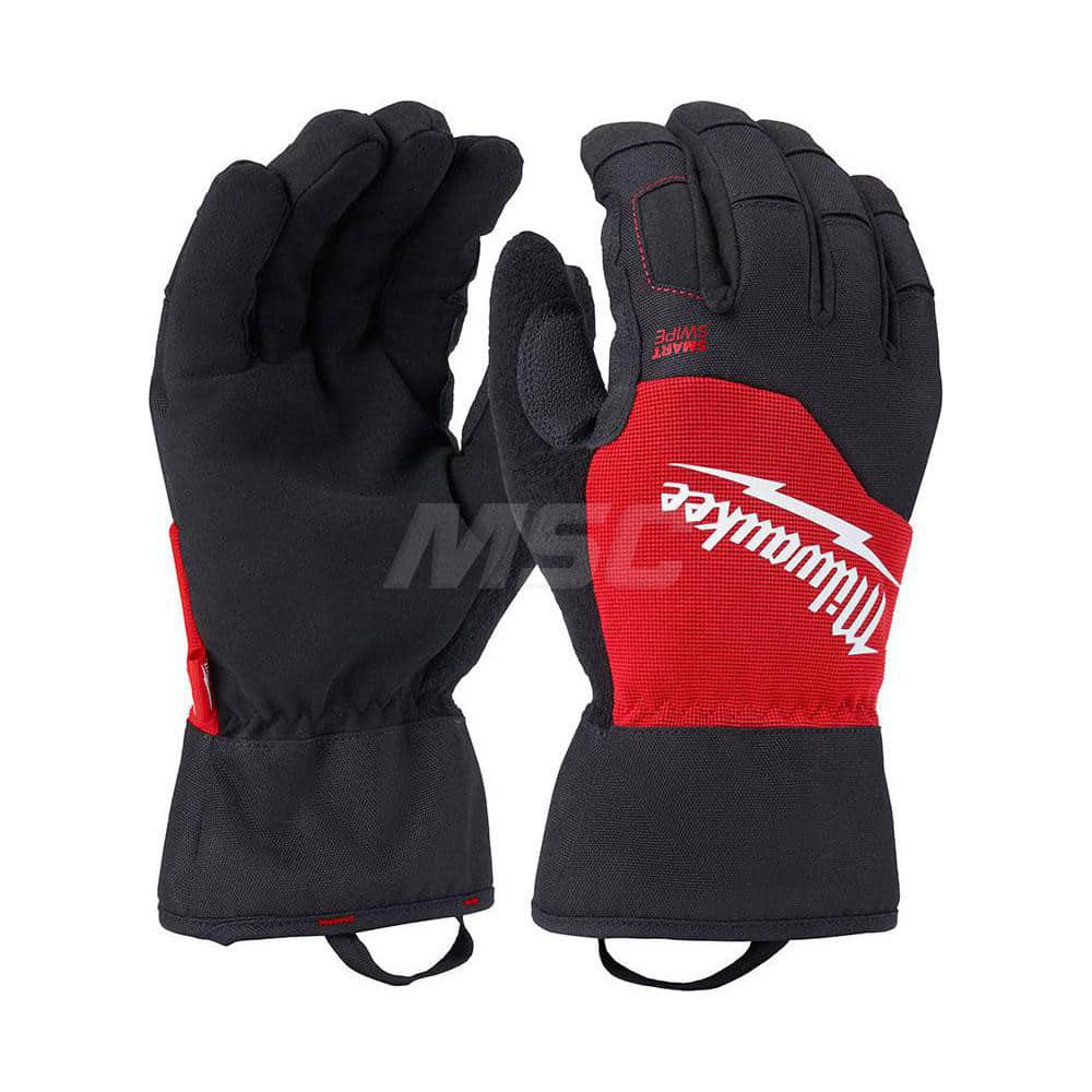 General Purpose Gloves: Size M, Polyester-Lined Black, Smooth Grip