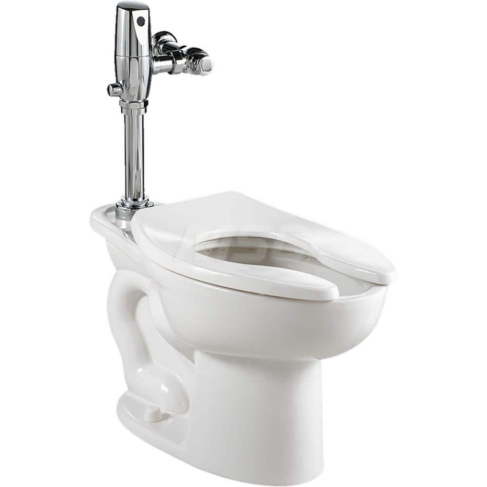 Toilets; Type: Toilet with Selectronic Exposed Battery Flush Valve; Bowl Shape: Elongated; Mounting Style: Floor; Gallons Per Flush: 1.6; Overall Height: 33; Overall Width: 14; Overall Depth: 28-1/4; Rim Height: 16-1/2; Trapway Size: 2-1/8; Rough In Size: