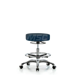 Lab Stool: Vinyl, 25″ Seat Width, 25″ Seat Depth Round Height