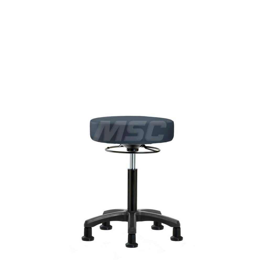 Lab Stool: Vinyl, 25″ Seat Width, 25″ Seat Depth Round Height