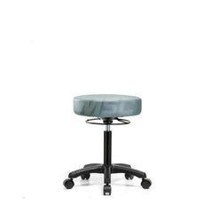 Lab Stool: Vinyl, 25″ Seat Width, 25″ Seat Depth Round Height