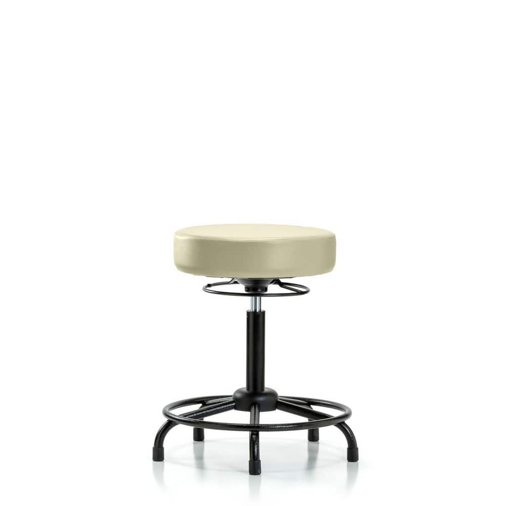 Lab Stool: Vinyl, 25″ Seat Width, 25″ Seat Depth Round Height