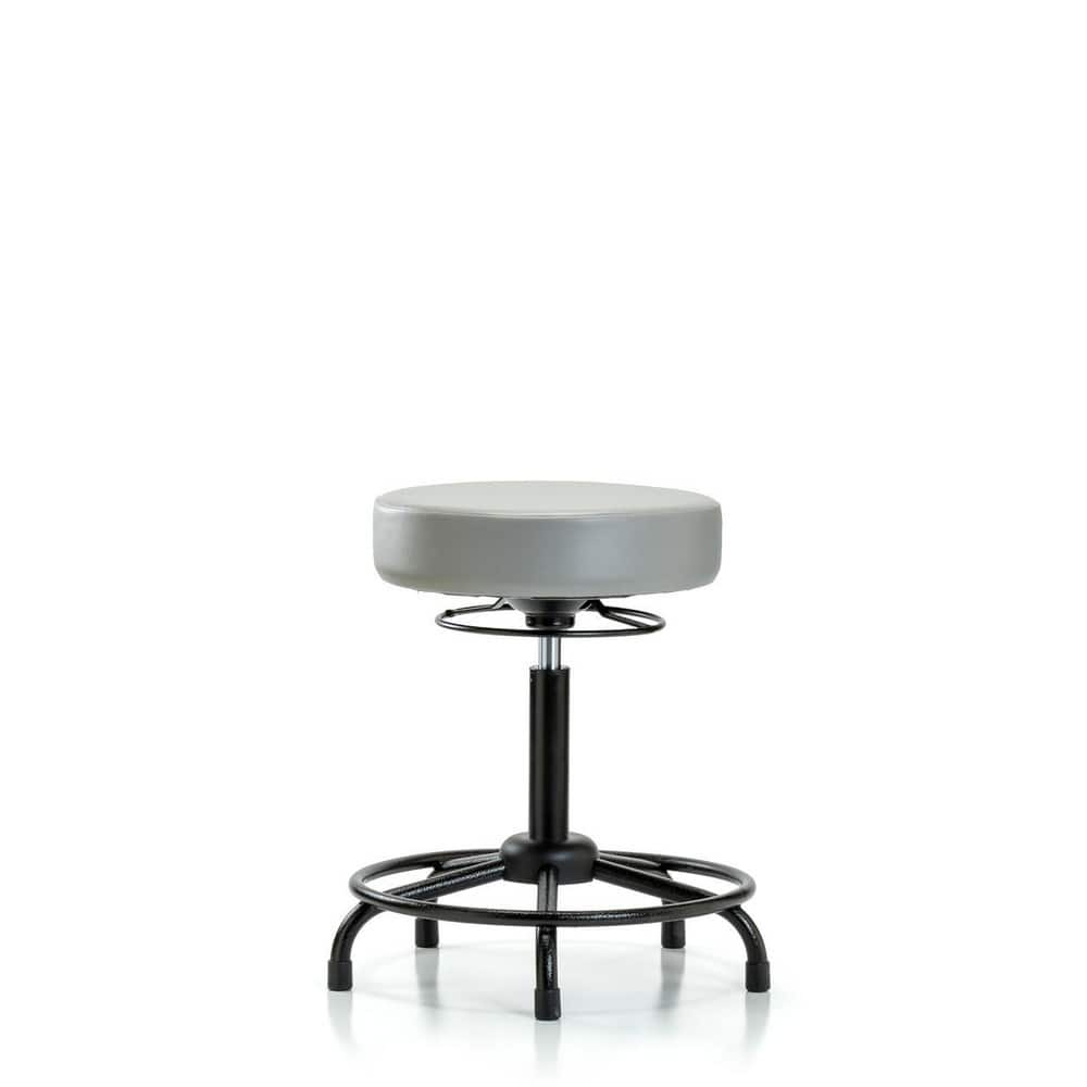 Lab Stool: Vinyl, 25″ Seat Width, 25″ Seat Depth Round Height