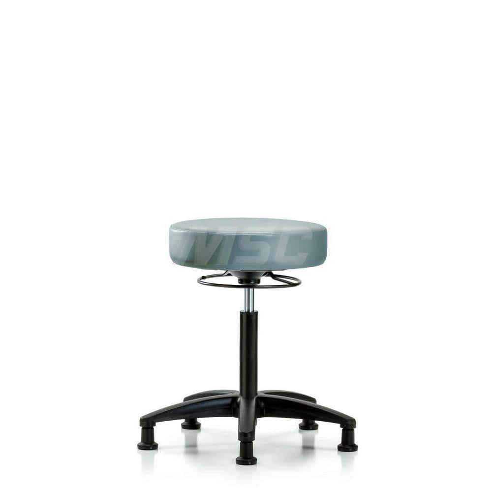 Lab Stool: Vinyl, 25″ Seat Width, 25″ Seat Depth Round Height