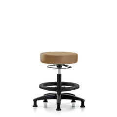 Lab Stool: Vinyl, 25″ Seat Width, 25″ Seat Depth Round Height