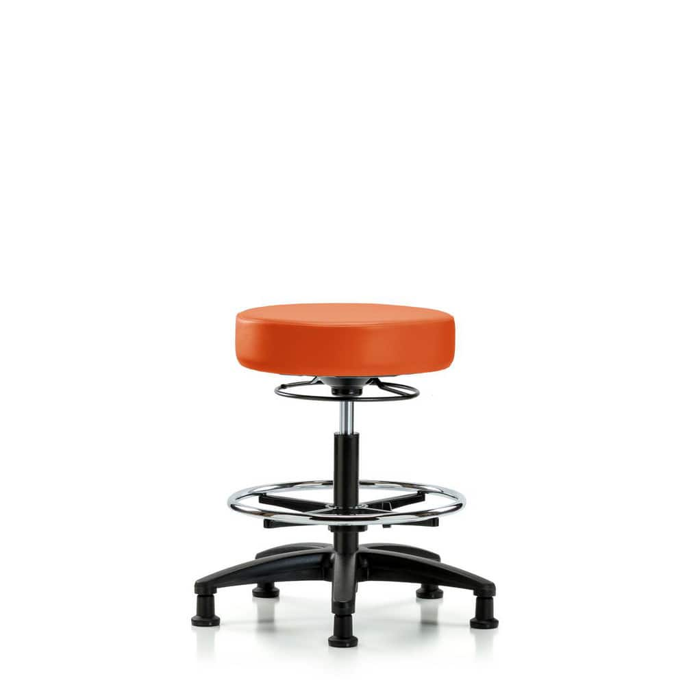 Lab Stool: Vinyl, 25″ Seat Width, 25″ Seat Depth Round Height