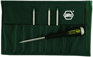 8 Piece - T6; T7; T8; T9; T10; T15; T20; T25 - ESD Safe Interchangeable Torx Blade Set in Canvas Pouch - Benchmark Tooling