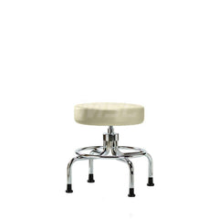 Lab Stool: Vinyl, 25″ Seat Width, 25″ Seat Depth Round Height