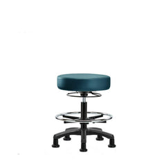 Lab Stool: Vinyl, 25″ Seat Width, 25″ Seat Depth Round Height