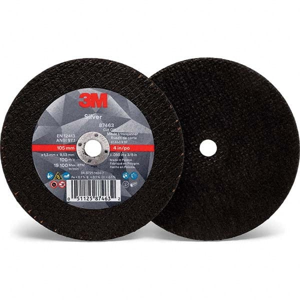 3M - 4 x 0.05, 3/8" Hole 60 Grit Ceramic Cutoff Wheel - Benchmark Tooling