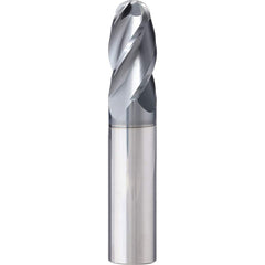 Ball End Mill: 0.3125″ Dia, 1.125″ LOC, 4 Flute, Solid Carbide 3″ OAL, 5/16″ Shank Dia, 35 ° Helix, AlTiN Coated, Single End, Series SAPB-NB