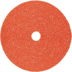 3M - 5" Diam, 7/8" Hole, 80+ Grit Ceramic Fiber Disc - Benchmark Tooling