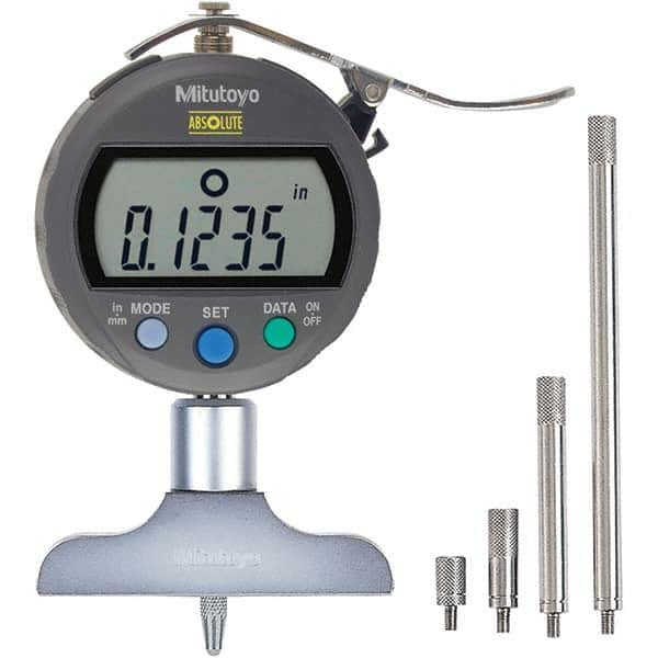 Mitutoyo - Electronic Depth Gages Minimum Measurement (Decimal Inch): 0 Maximum Measurement (Decimal Inch): 8.0000 - Benchmark Tooling