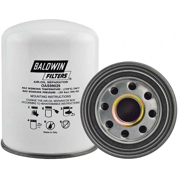 Baldwin Filters - M39 x 1.5 Thread 7-3/32" OAL x 5-1/2" OD Automotive Oil/Air Separator - Benchmark Tooling