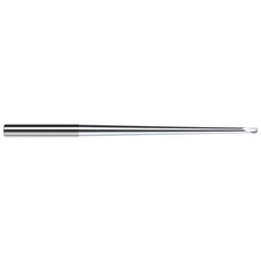 Harvey Tool - Ball End Mills; Mill Diameter (Inch): 3/32 ; Mill Diameter (Decimal Inch): 0.0930 ; Number of Flutes: 2 ; Length of Cut (Decimal Inch): 0.0740 ; Material: Solid Carbide ; Overall Length (Inch): 2 - Exact Industrial Supply