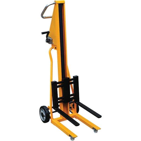 Vestil - 260 Lb Capacity, 54" Lift Height, Mini Stacker Manually Operated Lift - Benchmark Tooling