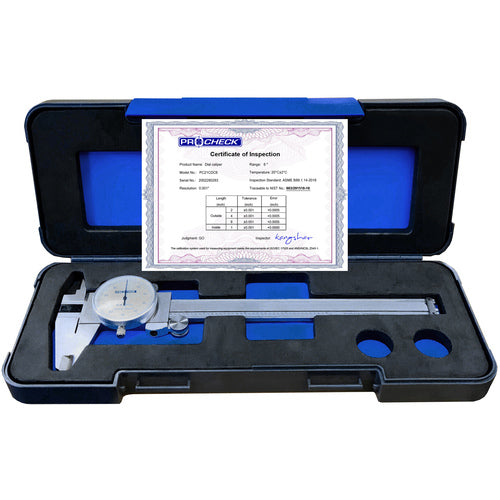0″ to 6″ Range, 0.001″ Graduation, 0.1″ per Revolution, Dial Caliper ...