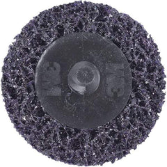 3M - 2" Extra Coarse Grade Silicon Carbide Deburring Disc - Hook & Loop Connection, Purple, 18,000 Max RPM - Benchmark Tooling