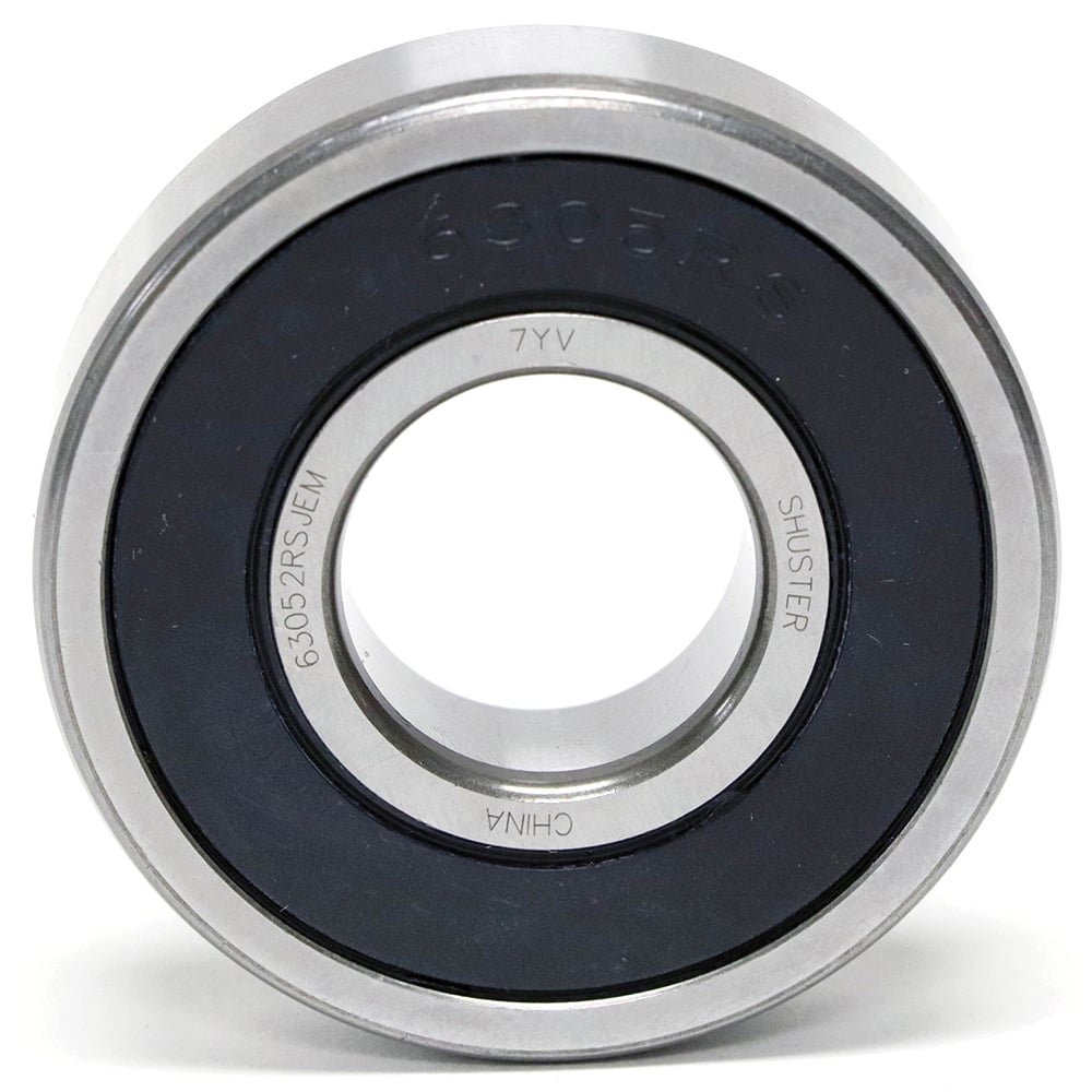 Shuster - 6305 2RS JEM BULK, 25mm Bore Diam, 62mm OD, Double Seal Deep Groove Radial Ball Bearing - Exact Industrial Supply