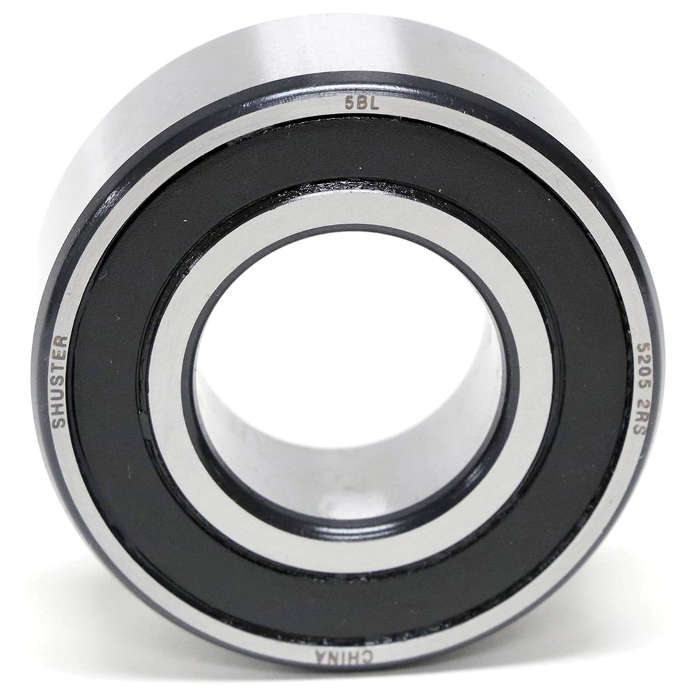 Shuster - 5309 2RS, 45mm Bore Diam, 100mm OD, Double Seal Angular Contact Radial Ball Bearing - Exact Industrial Supply