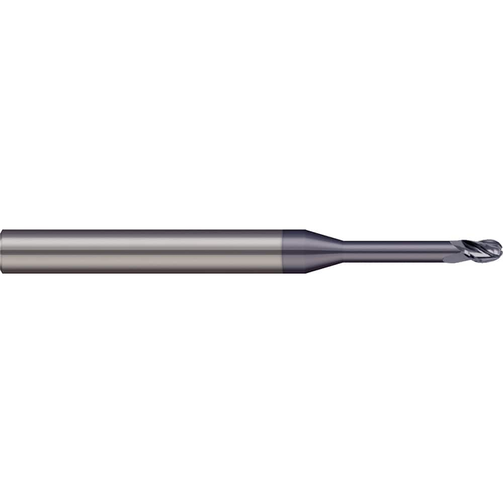 Micro 100 - Ball End Mills; Mill Diameter (Decimal Inch): 0.0938 ; Number of Flutes: 2 ; Length of Cut (Inch): 1/8 ; Length of Cut (Decimal Inch): 0.1250 ; Material: Solid Carbide ; Overall Length (Inch): 2