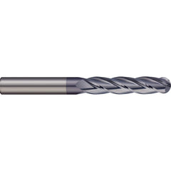 Micro 100 - Ball End Mills; Mill Diameter (mm): 25.00 ; Mill Diameter (Decimal Inch): 0.9843 ; Number of Flutes: 4 ; Length of Cut (mm): 75.0000 ; Length of Cut (Decimal Inch): 2.9528 ; Material: Solid Carbide - Exact Industrial Supply