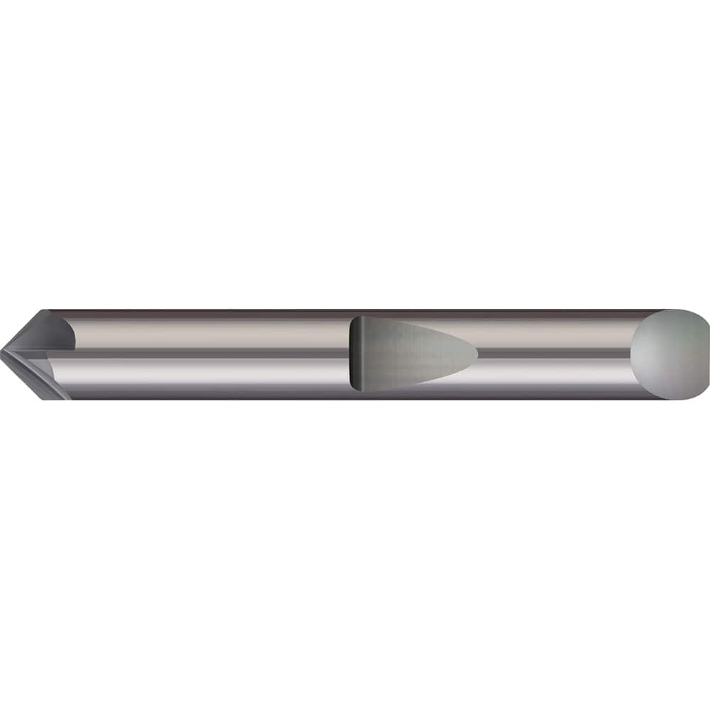 Micro 100 - 3/8" Diam 90°/90° 6-Flute Single End Solid Carbide Chamfer Mill - Exact Industrial Supply