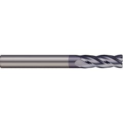 Corner Radius End Mill: 1/2″ Dia, 1″ LOC, 0.03″ Radius, 3 Flutes, Solid Carbide 3″ OAL, 1/2″ Shank Dia, 30 ° Helix, AlTiN Coated, Corner Radius End