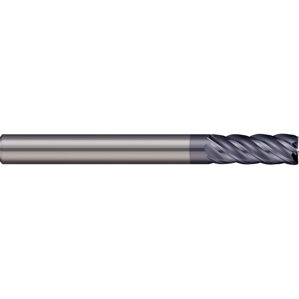 Corner Radius End Mill: 0.315″ Dia, 0.748″ LOC, 5 Flutes, Solid Carbide 38 ° Helix, nACRo Coated, Corner Radius End