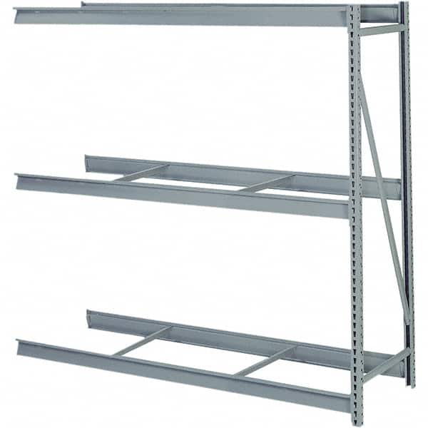 Lyon - 4 Shelf Add-On No Deck Steel Shelving - 10,000 Lb Capacity, 96" Wide x 96" High x 48" Deep, Dove Gray - Benchmark Tooling