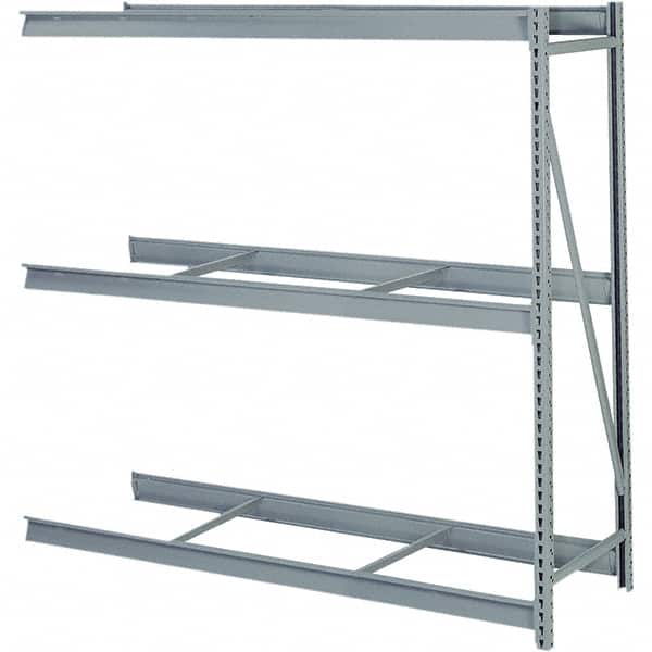 Lyon - 3 Shelf Add-On No Decking Steel Shelving - 10,000 Lb Capacity, 96" Wide x 72" High x 48" Deep, Dove Gray - Benchmark Tooling