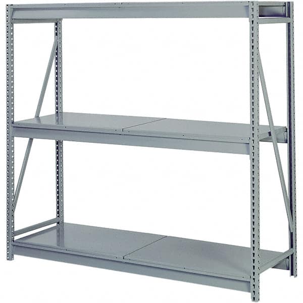 Lyon - 4 Shelf Starter Solid Steel Steel Shelving - 10,000 Lb Capacity, 96" Wide x 96" High x 36" Deep, Dove Gray - Benchmark Tooling