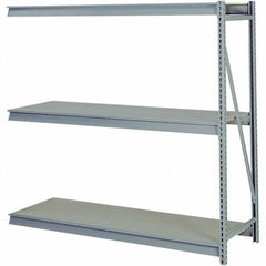 Lyon - 3 Shelf Add-On Particle Board Steel Shelving - 10,000 Lb Capacity, 60" Wide x 72" High x 48" Deep, Dove Gray - Benchmark Tooling