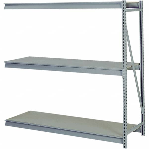 Lyon - 4 Shelf Add-On Particle Board Steel Shelving - 10,000 Lb Capacity, 60" Wide x 96" High x 36" Deep, Dove Gray - Benchmark Tooling