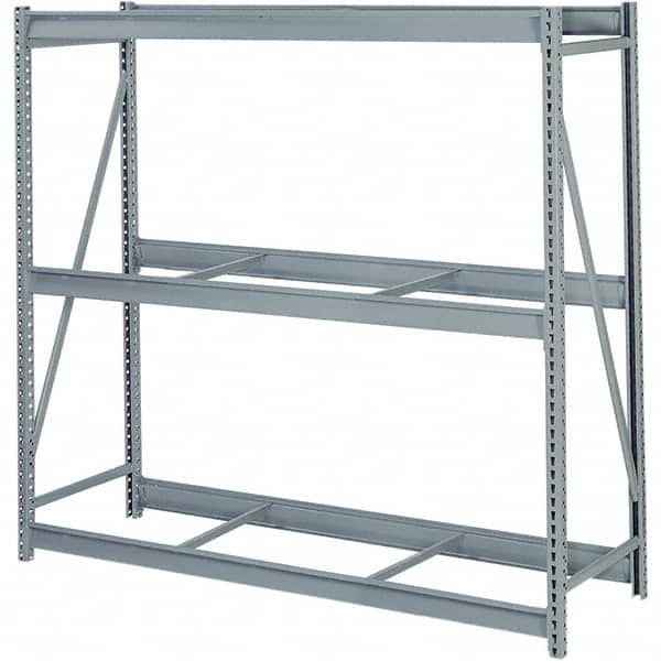 Lyon - 4 Shelf Starter No Deck Steel Shelving - 10,000 Lb Capacity, 72" Wide x 96" High x 24" Deep, Dove Gray - Benchmark Tooling