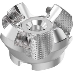 Seco - 50mm Cut Diam, 22mm Arbor Hole, 6mm Max Depth of Cut, 48° Indexable Chamfer & Angle Face Mill - 4 Inserts, SN.. Insert, Right Hand Cut, 4 Flutes, Through Coolant, Series R220.54 - Benchmark Tooling
