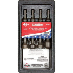 Mayhew - 1" Head Width, 6" OAL, Specialty Hammer Set - Round Drive, Round Shank, Steel - Benchmark Tooling